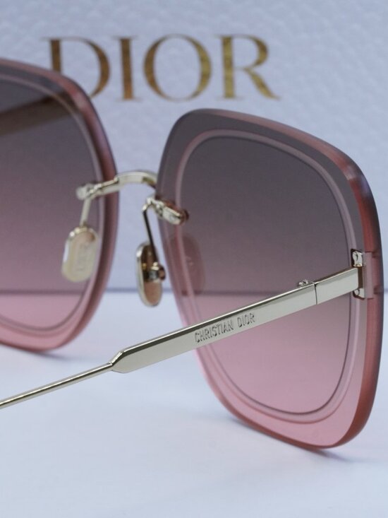 Dior ULTRADIOR SU B0F2 Square Sunglasses - Gold\\Brown main image 4